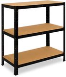 Shelfplaza BLACK metalen stellingkast - 90x90x60 cm - zwart - 3 planken