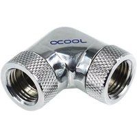 Alphacool 17038 HF L-connector 90° 2 x G1/4 binnendraad draaibaar - chroom
