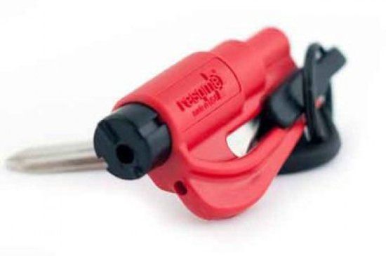 Resqme - Veiligheidshamer aan sleutelhanger - Rood