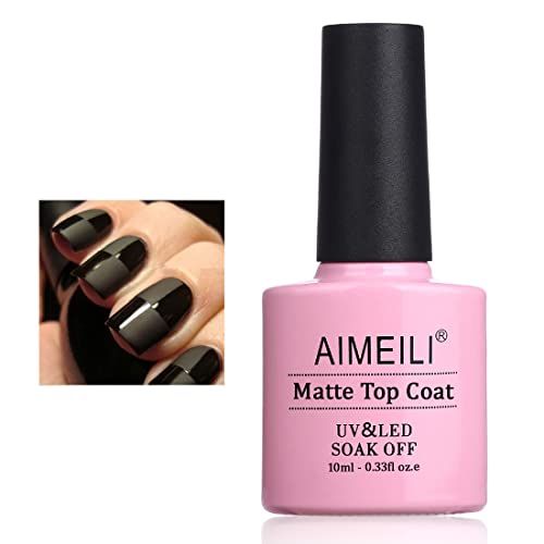 AIMEILI Matte Top Coat voor Nail Design Gel Polish, Soak Off Gel Nagellak Nail Art 10ML