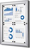 Quantore Vergrendelbaar notitiebord indoor zilver 4x a4