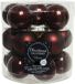 Decoris Kleine kerstballen - 36x st - mahonie bruin - D4 cm - glas - kerstversiering