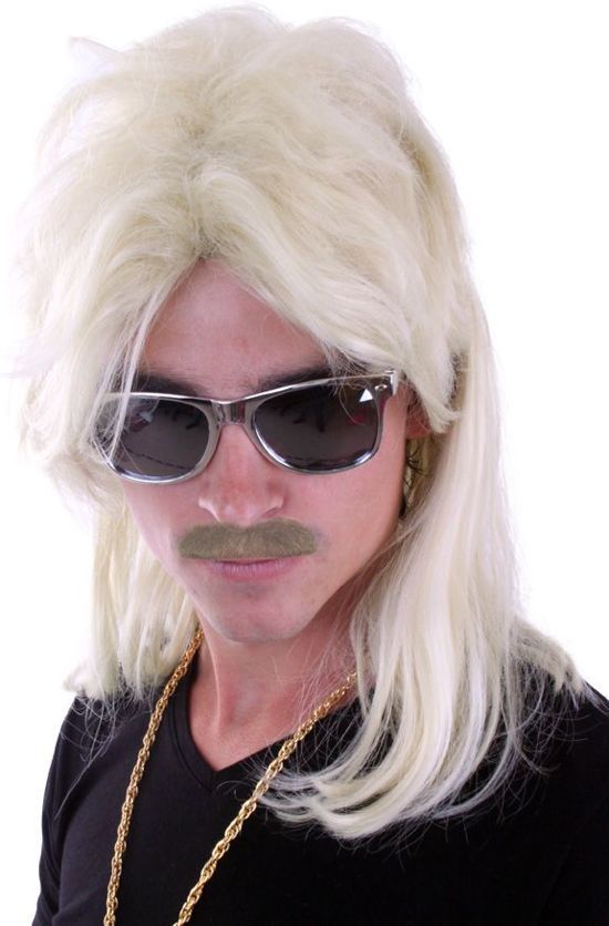 Luchas Promotions Maaskantje New Kids pruik met matje blond