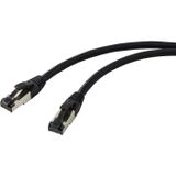 Renkforce RF-7106484 RJ45 Netwerk Netwerkkabel, patchkabel CAT 8.1 S/FTP 3.00 m Zwart 1 stuk(s)