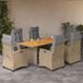 Prolenta Maison Exclusive Tuinset voor in de tuin, 7-delig, met kussens. Gemaakt van polyrotan