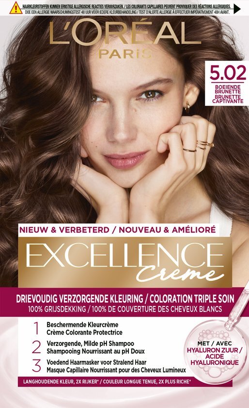 L&#39;Or&#233;al Paris Excellence Cr&#232;me Boeiende Brunette 5.02 - Permanente Haarkleuring