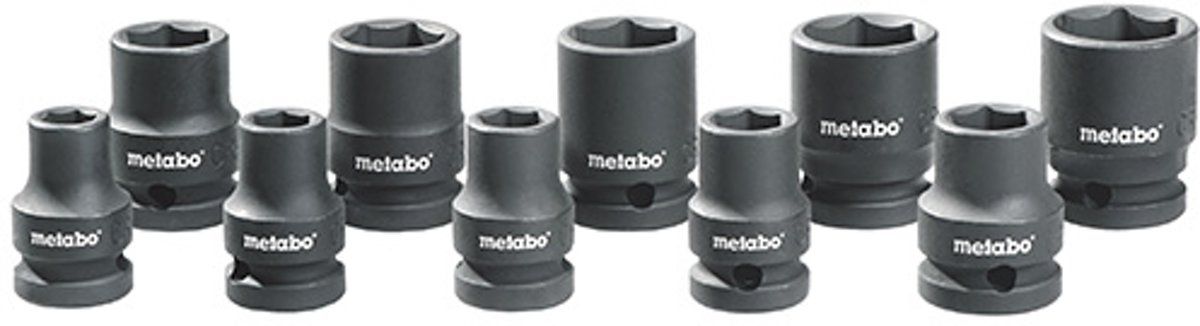 Metabo Dopsleutelset slagvast 10 delig