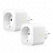 HOFTRONIC SMART 2x Slimme stekker - WiFi & Bluetooth - met tijdschakelaar - Compatibel met Amazon Alexa & Google Home - Wit - 16a smart plug