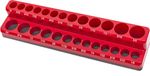 Merkloos / Sans marque HBM magnetische accessoirehouder 26-delig 1/4 inch metrisch, blauw, 234x54x36 mm