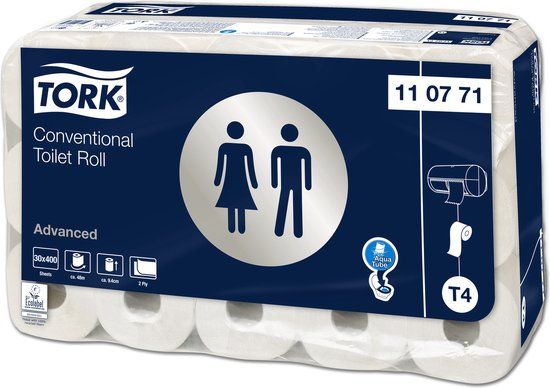Tork T4 Advanced Toiletpapier - 2-laags - 30 Rollen x 400 Vel