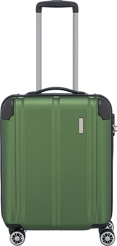 travelite City 4 Wiel Trolley S green Harde Koffer Groen