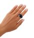 Calvin Klein Bague pour femme avec pierre de forme ovale, bague en acier inoxydable, bague, KJ3QLR0201 Argent/Bleu