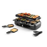 Philips Gourmetstel 2-in-1 3000-serie, temperatuurregeling, 1400 W | Gourmetstel ideaal voor 8 personen, groot grilloppervlak, 8 pannetjes, antiaanbaklaag, PFAS-vrij (HD6412/95)