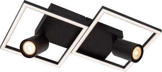 Lucide ARIANNE - Plafonnière - LED - 2xGeïntegreerde LED - 2xGU10 - CCT - Zwart