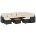 vidaXL 10-delige Loungeset met Kussens Poly Rattan Zwart