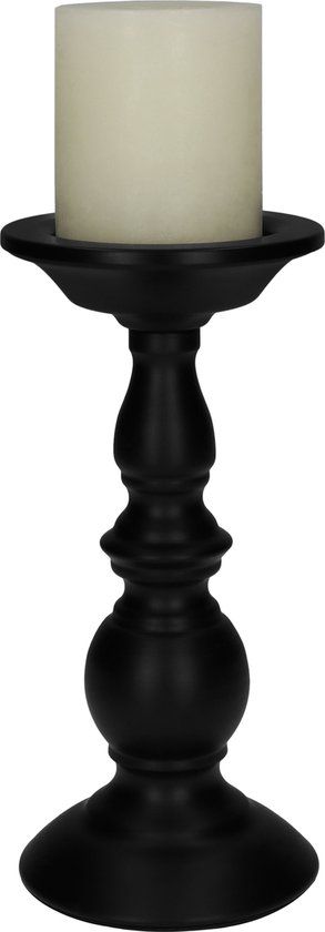 QUVIO Kandelaar - Zwart - Metaal - 22,5 cm