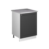 Vicco Keukenonderkast Fame-Line, Anthrazit-Gold Landhaus/Wit, 60 cm 1 deur met werkblad