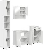vidaXL Meuble de salle de bain 4 pièces Blanc 61 x 35 x 64 cm