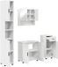 vidaXL Meuble de salle de bain 4 pièces Blanc 61 x 35 x 64 cm