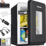 Tectake® Mini-Autokoelkast - Draagbare minibar 14L - Koelen en verwarmen - 12V + 220/240V