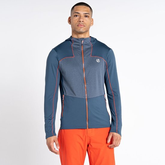 De Dare2B Revive II Core Stretch fleece met volledige rits - heren - sneldrogend - met capuchon - Blauw