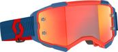 Scott Fury Chrome Dark Lunettes de motocross - Rouge/bleu - Hommes - Adultes