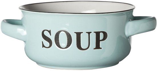 Cosy & Trendy Soepkommen Classic - Pastel Blauw - 470 ml - Keramiek - Soepkom - 1 Stuk