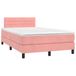 Maison Exclusive - Lit boxspring avec matelas et éclairage LED, rose, 120 x 190 cm, velours