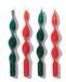 HEMA Bougie ⌀3,2 X 24,8 Cm Torsadée Canne De Noël - 4 Pièces (rouge)