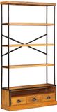 vidaXL Bibliothèque 5 étagères Naturel 100 x 30 x 180 cm