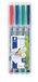 STAEDTLER Lumocolor 316 Non-permanent OHP-stiften – 4 kleuren, 0,6 mm