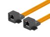 Lanberg ADS-RJ45-RJ45-245 câble réseau Noir, Orange 0,17 m Cat5e Plat