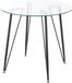 [en.casa] Table ronde en verre Huittinen 72x80 cm noir et transparent
