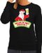 Bellatio Decorations Shoppartners Bv Foute kersttrui / sweater voor dames - zwart - Dronken Kerstman met biertje M