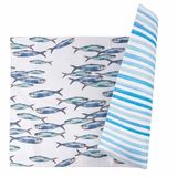 Villa d'Este Home Tivoli 1998 Placemats, dubbelzijdig, vuilafstotend, Coastal-stijl, Paranza Stripes