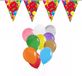 Folat Anniversaire 8 ans fête thème set 50x ballons et 2x guirlandes à fanions imprimées âge