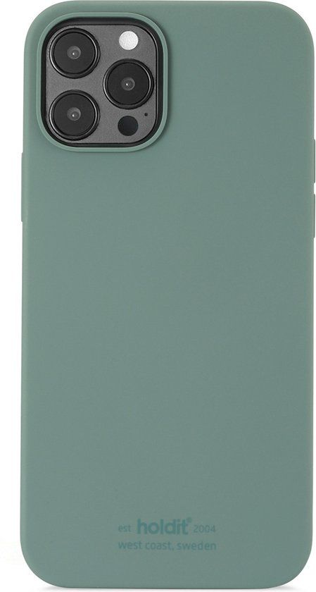 Holdit Silicone Case geschikt voor Apple iPhone 12 (Pro) - Moss Green