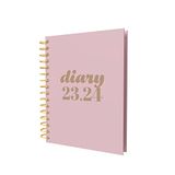 Collins Debden Scandi Academic 2023-24 A5 Dag tot pagina Halverwege het jaar Dagboek Planner School, College of Universiteit Term Journal - Augustus 2023 tot augustus 2024 - Roze - PW51M.50-2324