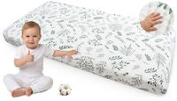 Medi Partners Hoeslaken Mousseline 140x70 cm Babybedlaken Kinderbed Hoeslaken 100% Katoen - Mousseline Beddengoed Babymatras Slaapzak Babybed (Olijfbladeren)