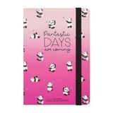 Legami Panda weekplanner 2025, 12 maanden, medium, kalender van januari 2025 tot december 2025, elastische bandsluiting, maandplanner januari 2026, documententas, adresboek, 12 x 18 cm