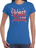 Bellatio Decorations Shoppartners Bv Fout kerstshirt / t-shirt blauw kerst is leuk voor anderen voor dames - kerstkleding / christmas outfit S