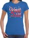 Bellatio Decorations Shoppartners Bv Fout kerstshirt / t-shirt blauw kerst is leuk voor anderen voor dames - kerstkleding / christmas outfit S