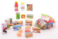Johntoy Speelgoed boodschappen - 18x - supermarkt accessoires - winkeltje spelen - voor kinderen