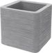 Pro Garden Plantenpot/bloempot Square - Lichtgrijs - Kunststof - 38 x 38 x 33 cm