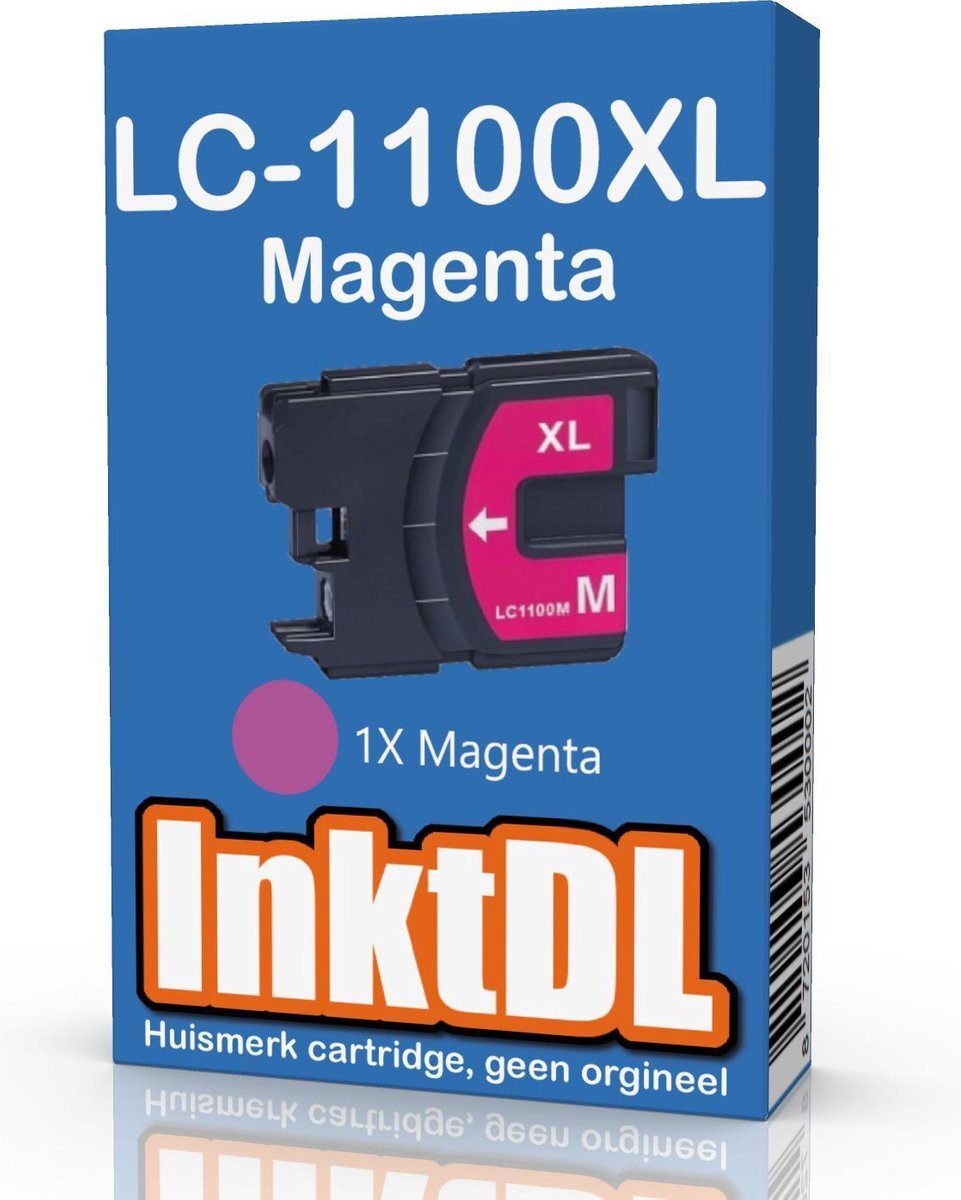 InktDL Compatible inktcartridge voor LC-1100XL| Magenta