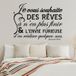 LUMALÉA Sticker Mural Citation Jacques Brel - 267x361 Cm - Noir