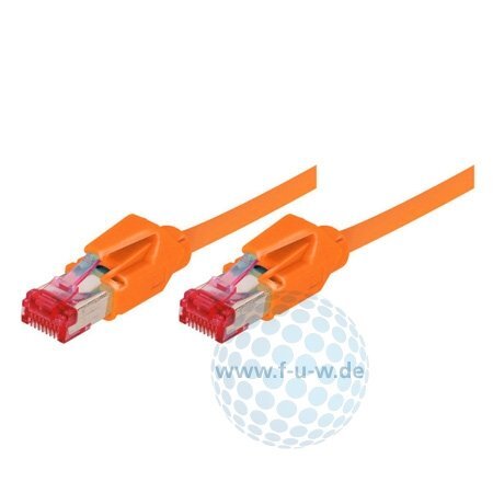 Tecline 71850A Category 6A Ethernet patchkabel (S/FTP, PiMF, EIA/TIA, Class EA, 50 m) oranje