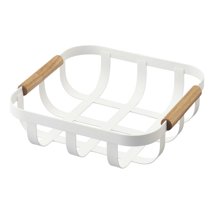 Yamazaki Tosca - Decoratieve mand - Rechthoek - Hout - Wit/Hout