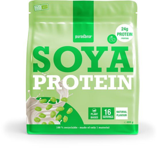 Purasana Plant Protein Soja Natuurlijk Bio (400 gr)
