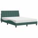 vidaXL Lit avec matelas "Hanko" velours vert foncé 90x190 cm